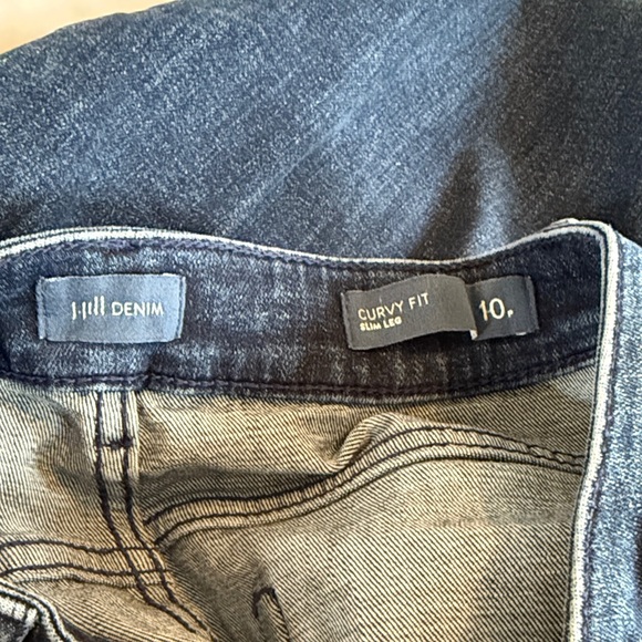 J Jill DENIM - Classic Blue Curvy-Fit Slim-Leg Women's Jeans - Picture 2 of 3